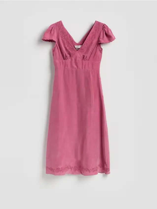 Vestito in misto cupro - rosa cipria