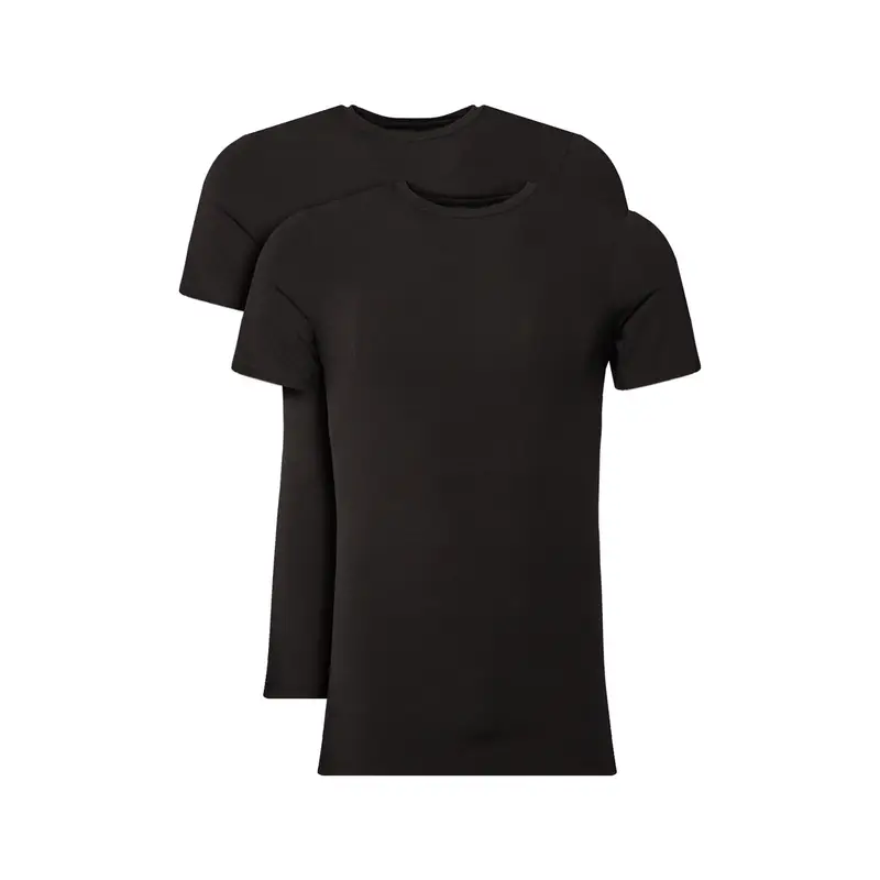 Resteröds Set di t-shirt 27040 2 Nero Slim Fit