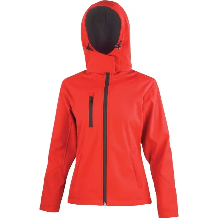 Giacca Result Softshell cappuccio donna Tx Performance Rouge