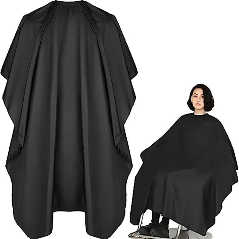 Retoo Mantella da parrucchiere professionale con chiusura con coulisse in nylon per donna Uomo Bambini Mantellina per taglio capelli taglia