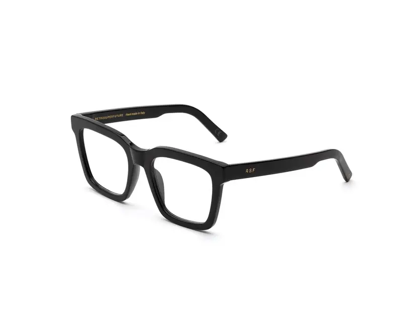 Retrosuperfuture Unisex QBK Aalto optical Nero Montature da vista Acetato Nero Squadrata