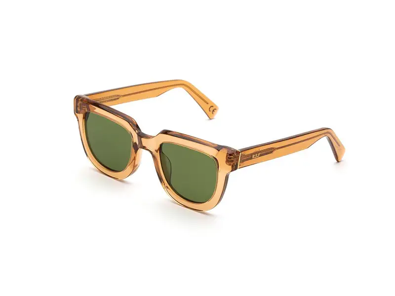 Retrosuperfuture Unisex S5R Serio Cola green Occhiali da sole Acetato Marrone Verde Rotonda Normale