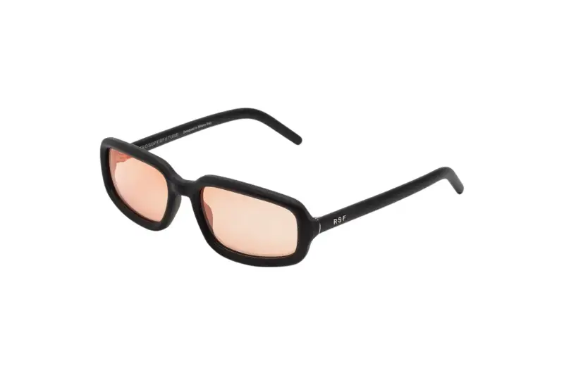 Retrosuperfuture Unisex TQ9 TROLL BLACK MATTE Occhiali da sole Acetato Nero Rosa Squadrata Normale