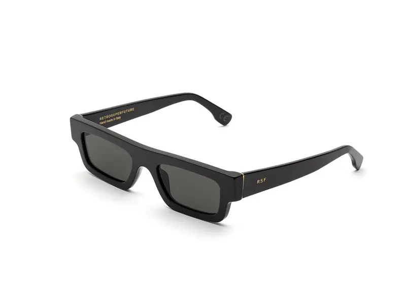 Retrosuperfuture Unisex ZW5 Colpo Black Occhiali da sole Acetato Nero Nero Squadrata Normale