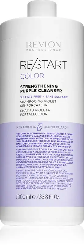 Revlon professional Shampoo viola rinforzante per capelli biondi Restart Color (Rinforzante Purple Clean ser) - Volume 1000 ml