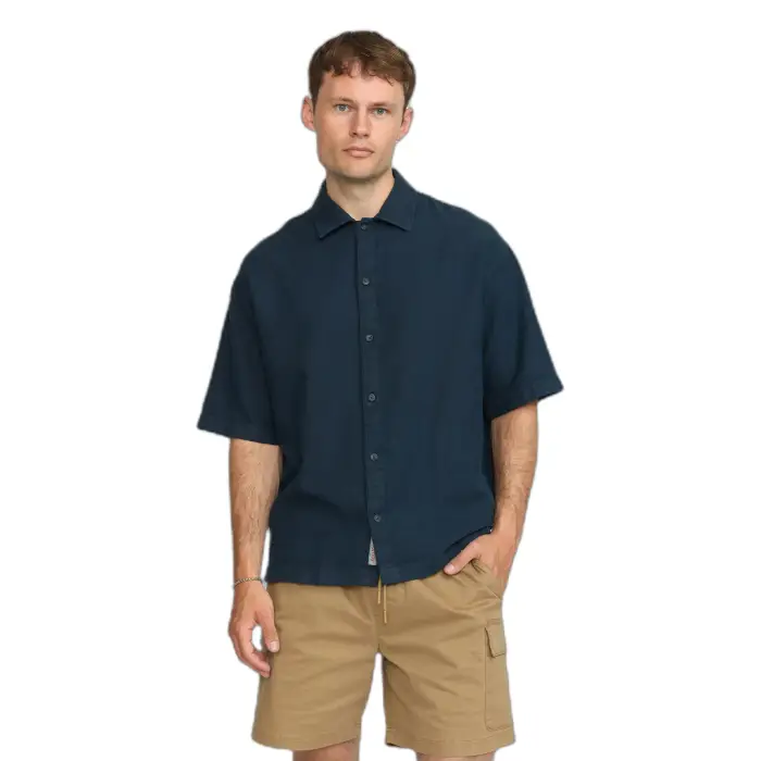 Revolution Camicia pesante oversize Bleu