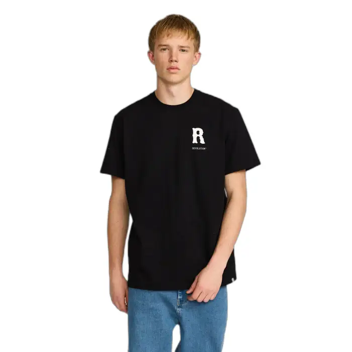 Revolution T-shirt in fantasia Crispy Handfeel Noir