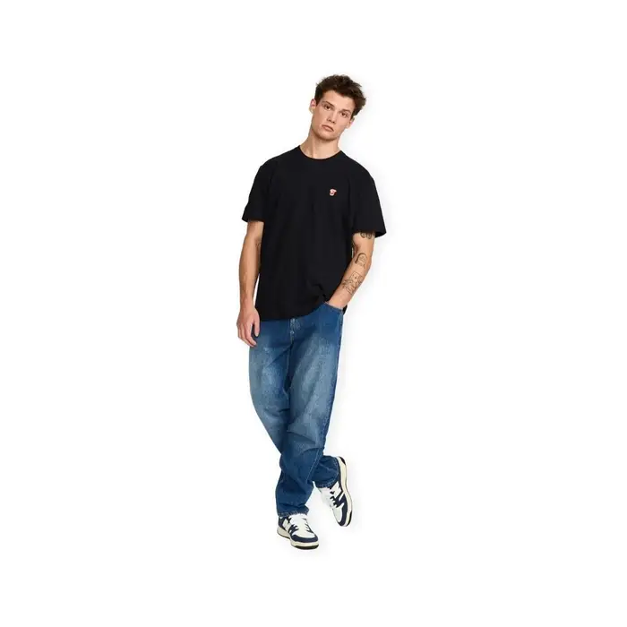 Revolution T-shirt & Polo Application T-Shirt 1456 NEG - Black Melange Nero