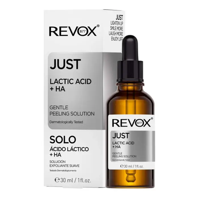 Revox b77 Just Acido lattivo + HA siero esfoliante levigante per viso e collo 30 ml