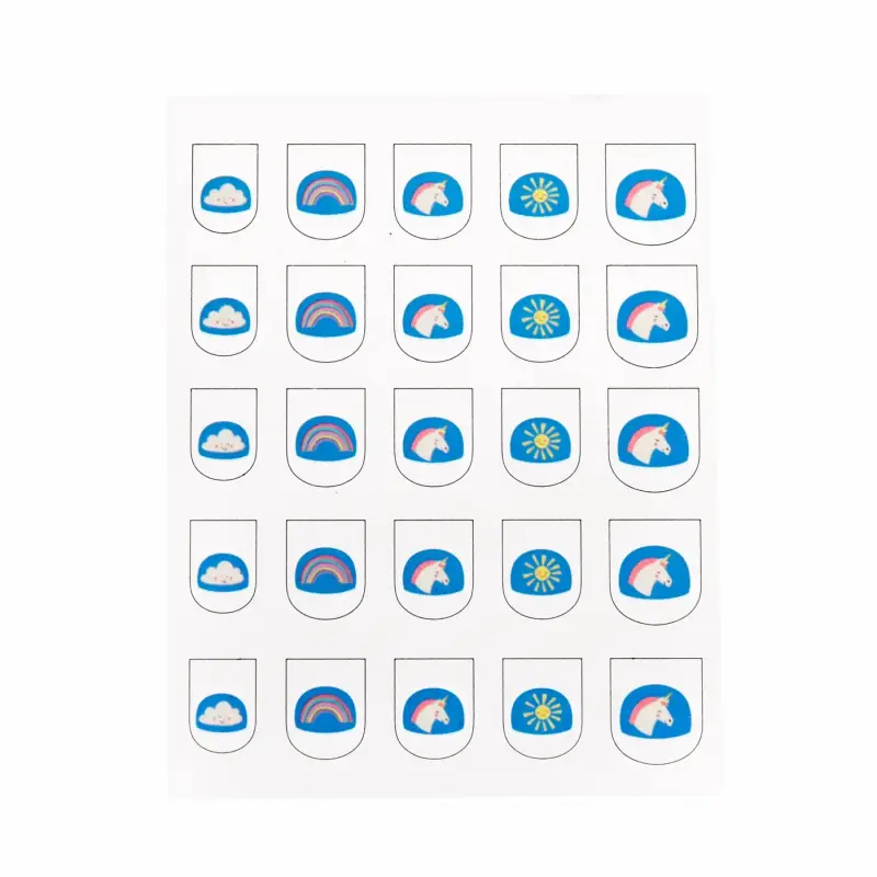 Rex London Adesivi per unghie Magical Unicorn (x25)