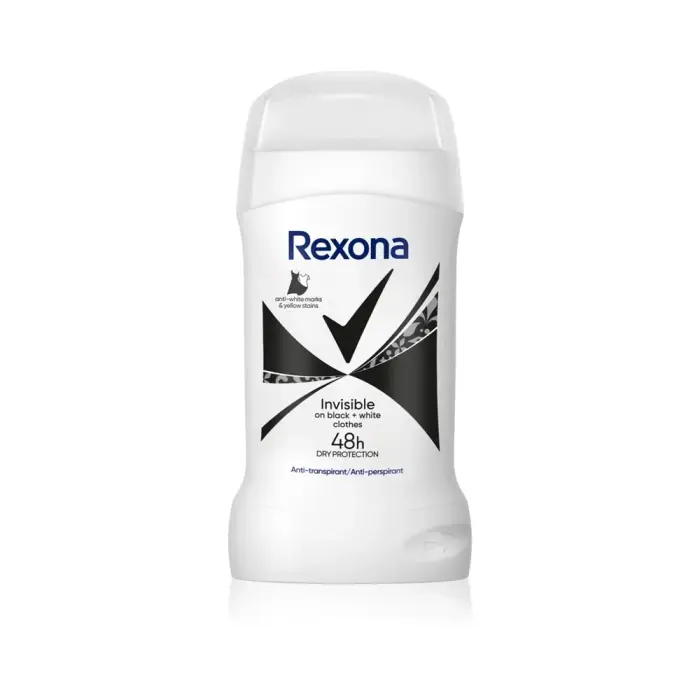 Rexona Invisible Black&White antitraspirante solido contro le macchie bianche 50 ml