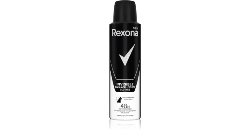 Rexona Nero+Bianco Invisibile Uomo Motionsense - Antitraspirante in Spray - 150ml 48ore