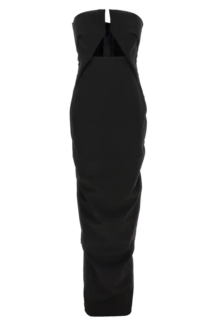 RICK OWENS Abito Prong Gown Nero