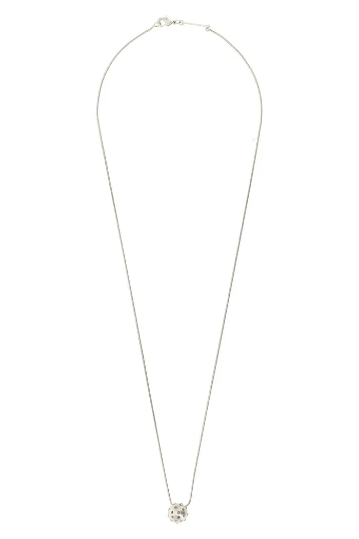 RICK OWENS Collana Mini Orb Argento