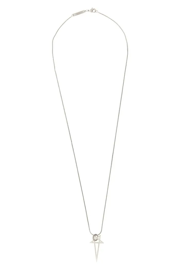 RICK OWENS Collana Pentagram Argento