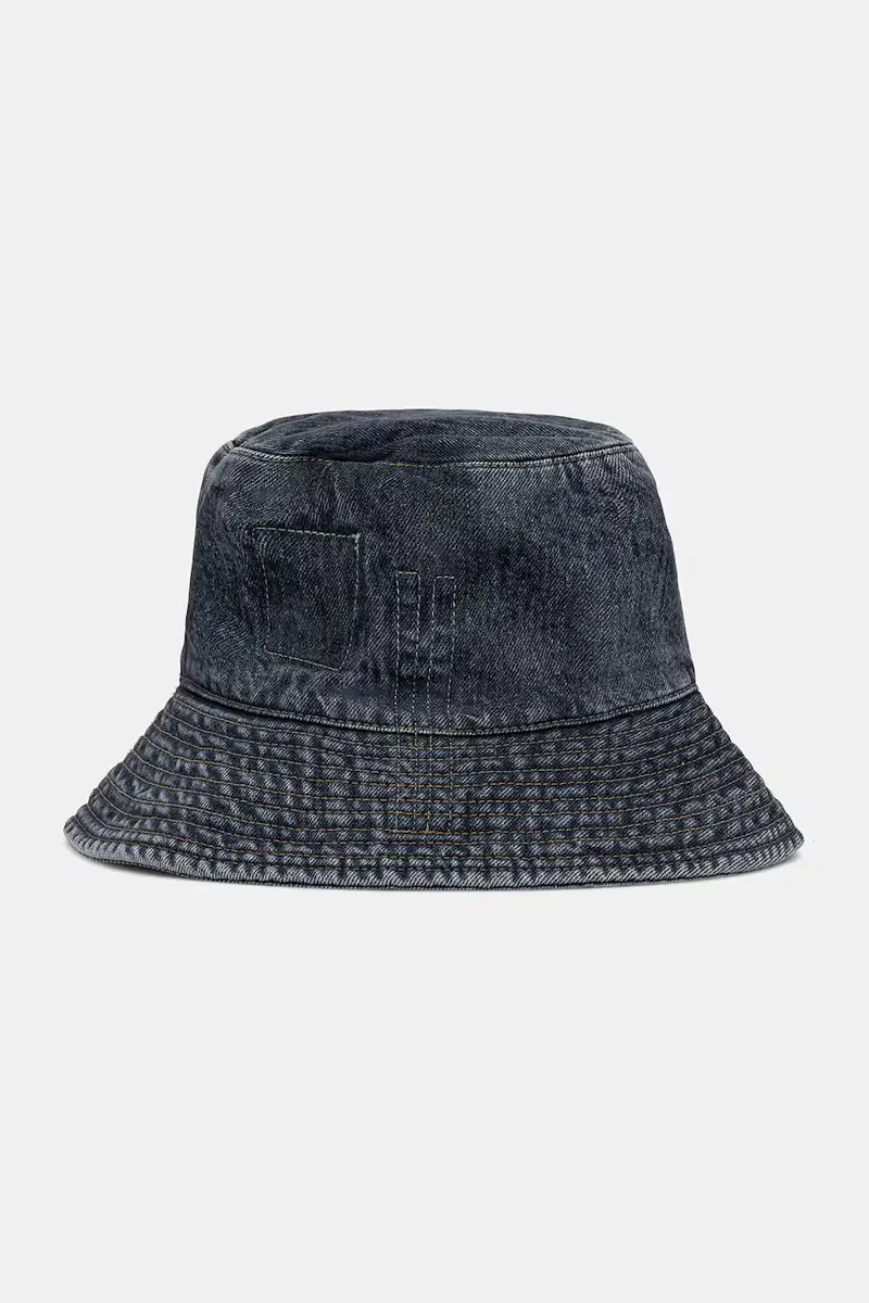 Rick Owens DRKSHDW berretto in cotone Gilligan Hat colore blu DA02E7479.DGY