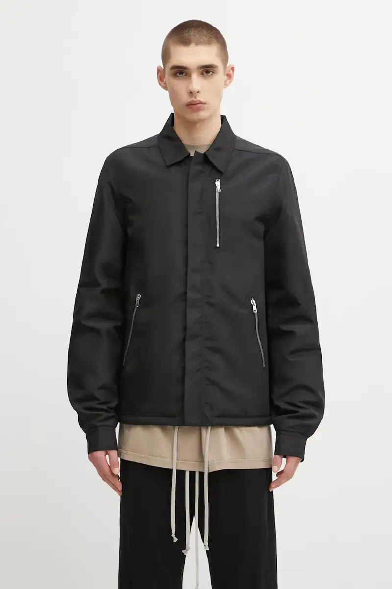 Rick Owens DRKSHDW giacca Concealed Zipfront colore nero DU02E7775.NCV