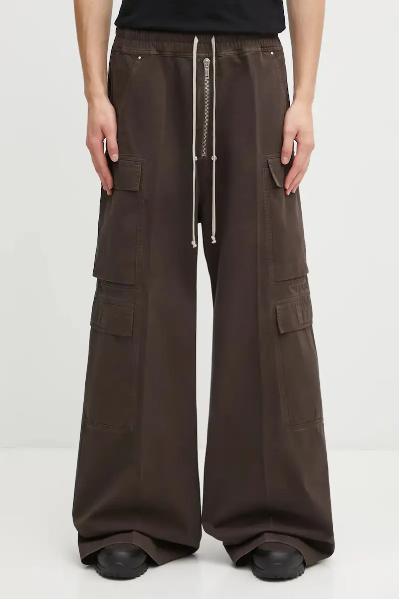 Rick Owens DRKSHDW pantaloni Double Cargo Jumbo Belas uomo colore marrone DU02E7398.TW