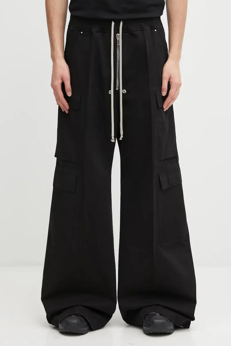 Rick Owens DRKSHDW pantaloni Double Cargo Jumbo Belas uomo colore nero DU02E7398.TW