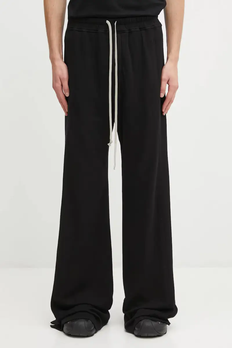 Rick Owens DRKSHDW pantaloni tuta di cotone Pusher Pants uomo colore nero DU02E7393.JDB