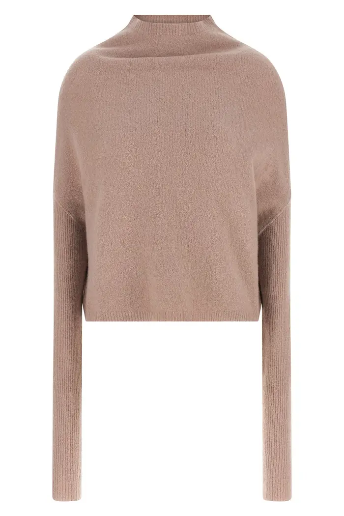 RICK OWENS Maglia Ls Crater Rosa