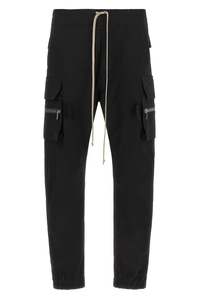 RICK OWENS Pantalone Mastodon Cargo Nero