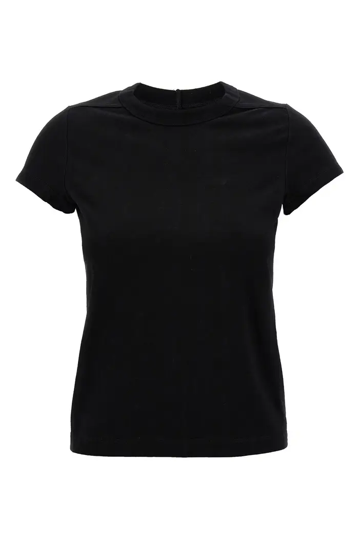 RICK OWENS T-Shirt Cropped Level T Nero