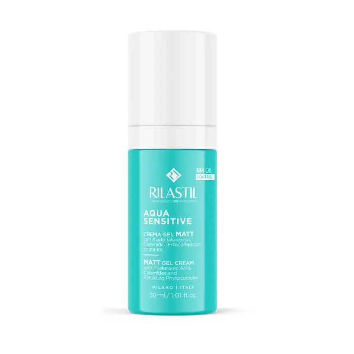 Rilastil Aqua Sensitive Crema Gel Matt 30ml - Crema viso giorno idratante
