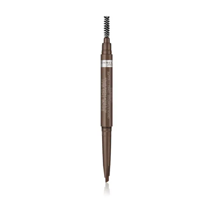 Rimmel Brow This Way matita per sopracciglia con spazzolino 2 in 1 colore 002 Medium Brown 0,25 g