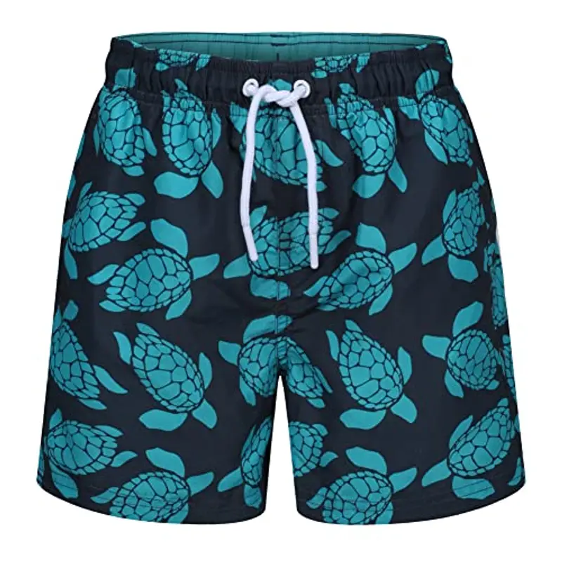 RIPT Performance RIPT Pantaloncini da Nuoto Bambino Essentials Asciugatura Rapida Protezione Solare UV 50, Blu Navy/Turchese, 11-12 Anni