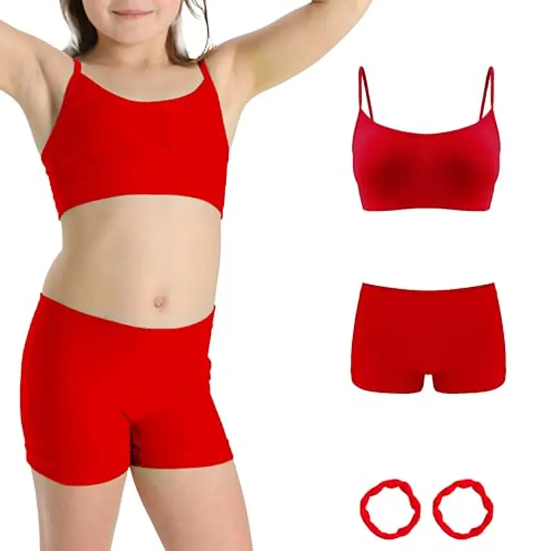 Risalti Set Top e Pantaloncini Bambina Microfibra - Made in Italy