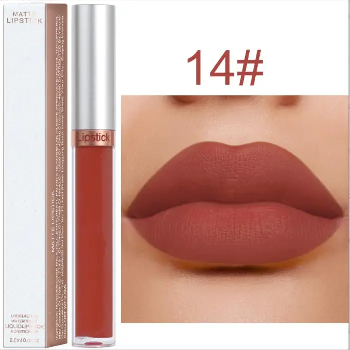 Rossetti liquidi impermeabili, trucco per labbra, rossetto opaco vellutato, lucidalabbra, rosso, sexy, cosmetici, nude, 18 colori, lunga durata, antitraccia