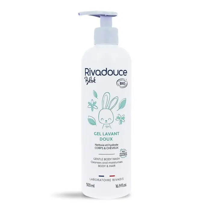 Rivadouce Bébé Gel Lavante Delicato Biologico Corpo e Capelli 500ml - Gel doccia neonato