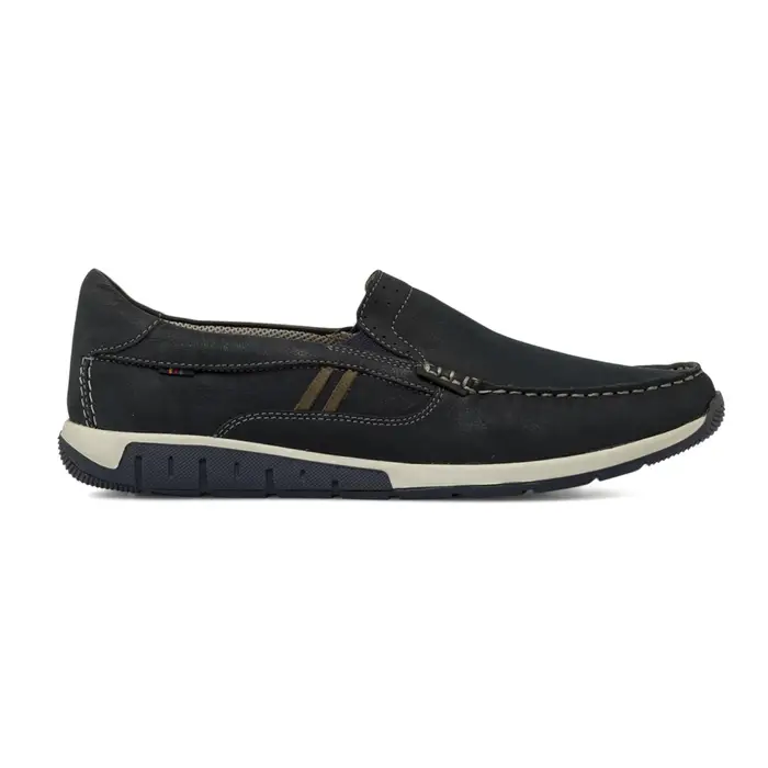 Mocassini sportivi blu Road 3 da uomo in pelle