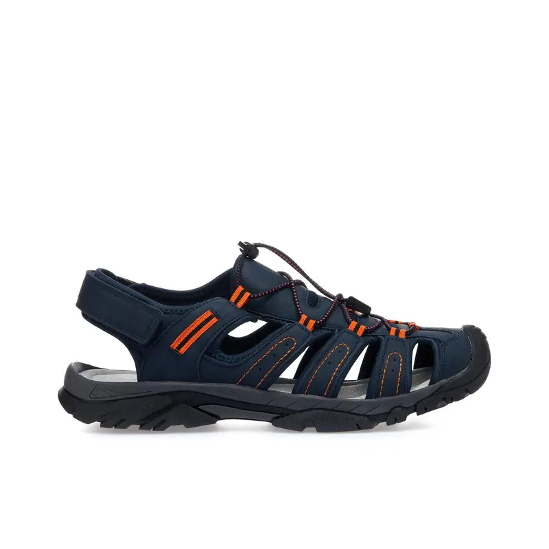 ROAD 3 Sandali blu sportivi con gabbia e lacci elastici