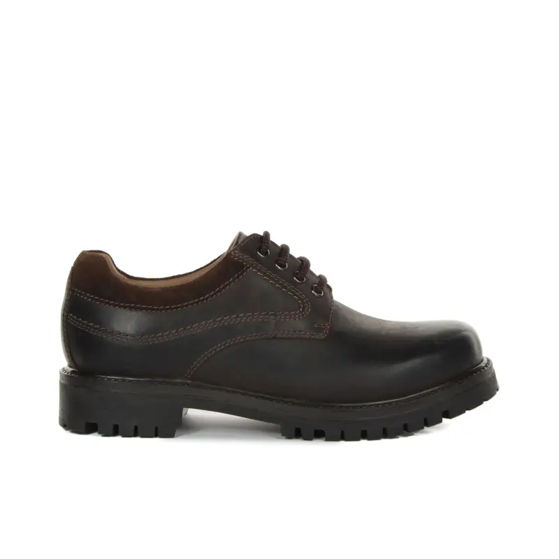 ROAD 3 Stringate casual marroni in pelle