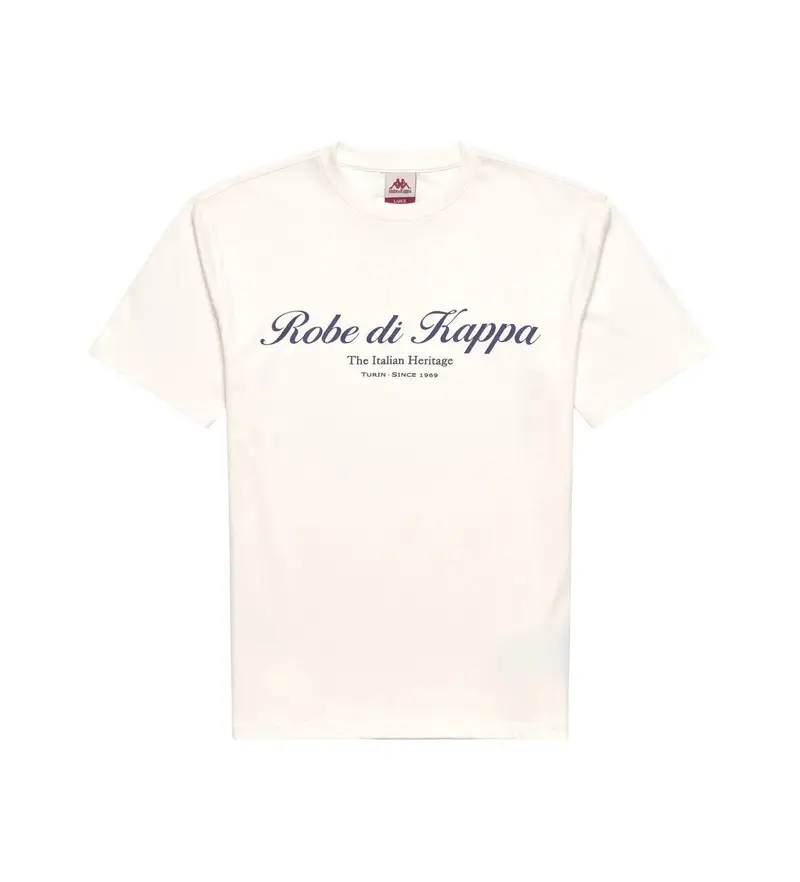 Robe di Kappa per uomo 61151CW Maglietta bianca Tozeur, Bianco, Casual, Cotone, Manica corta