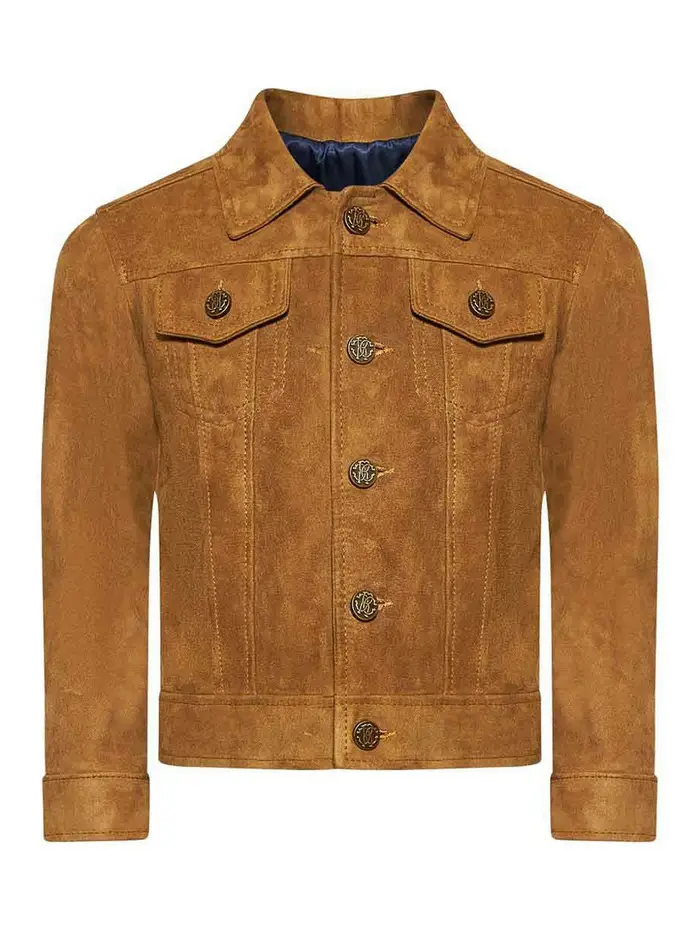 Roberto Cavalli Giacca In Camoscio Marrone