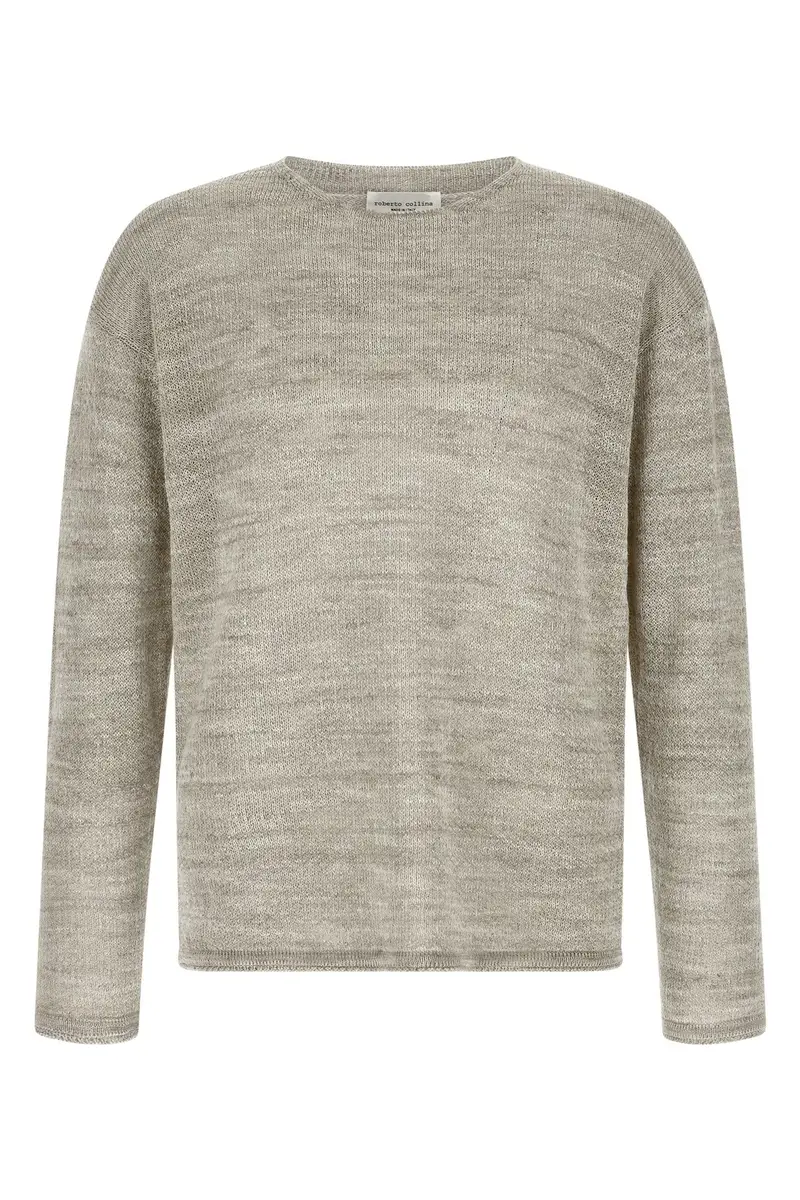 ROBERTO COLLINA Maglia Mouliné Grigio