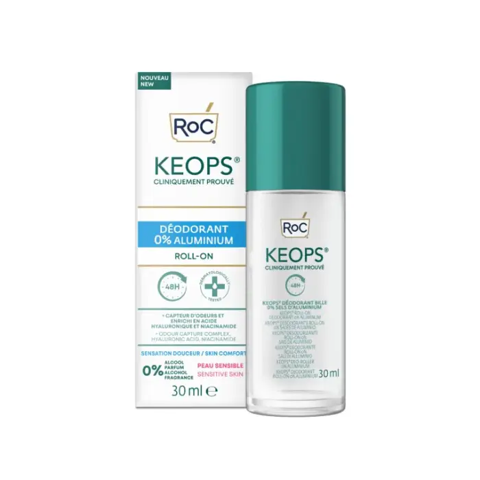 Roc Keops - Deodorante - Pelle Sensibile - Roll On 0% Alluminio 30ml