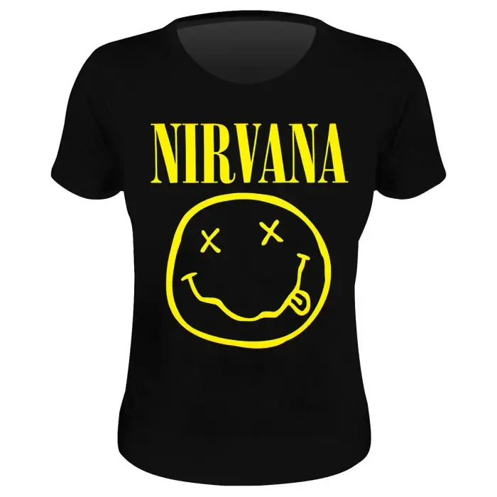 T-shirt da donna Rock à Gogo Nirvana Smiley