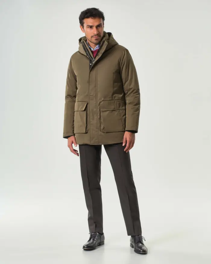 Rodolfo Pellizzari Parka Aspen Pellizzari color bronzo in misto cotone imbottito in piuma