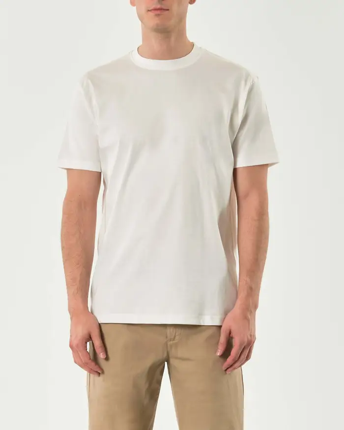 Rodolfo Pellizzari T-shirt mezza manica Pellizzari bianca in cotone doppio ritorto
