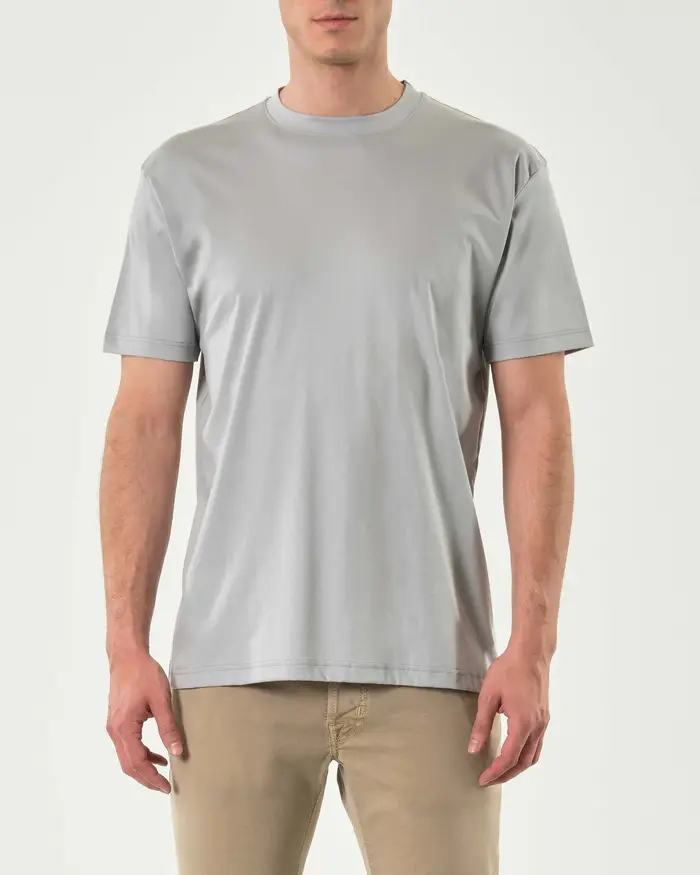 Rodolfo Pellizzari T-shirt mezza manica Pellizzari ghiaccio in cotone doppio ritorto