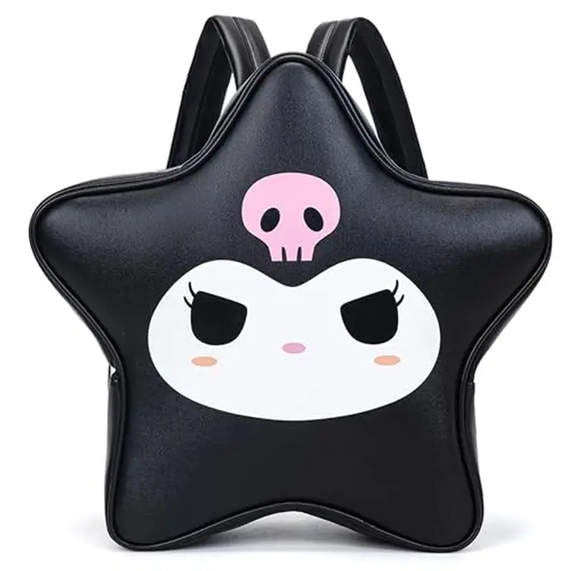 Roffatide Anime Cartoon Peluche Doll Zaino Kawaii Lolita JK Ragazze Borsa Regali di Compleanno, Kuromi ( L ), Taglia