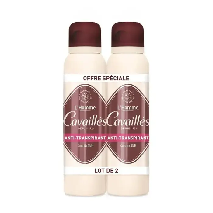 Rogé Cavaillès Cavaillès L Homme AntiTranspirant Controllo 48H Deodorante Spray 2x150ml