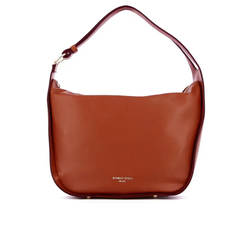 ROMEO GIGLI MILANO Hobo bag marrone con logo e zip