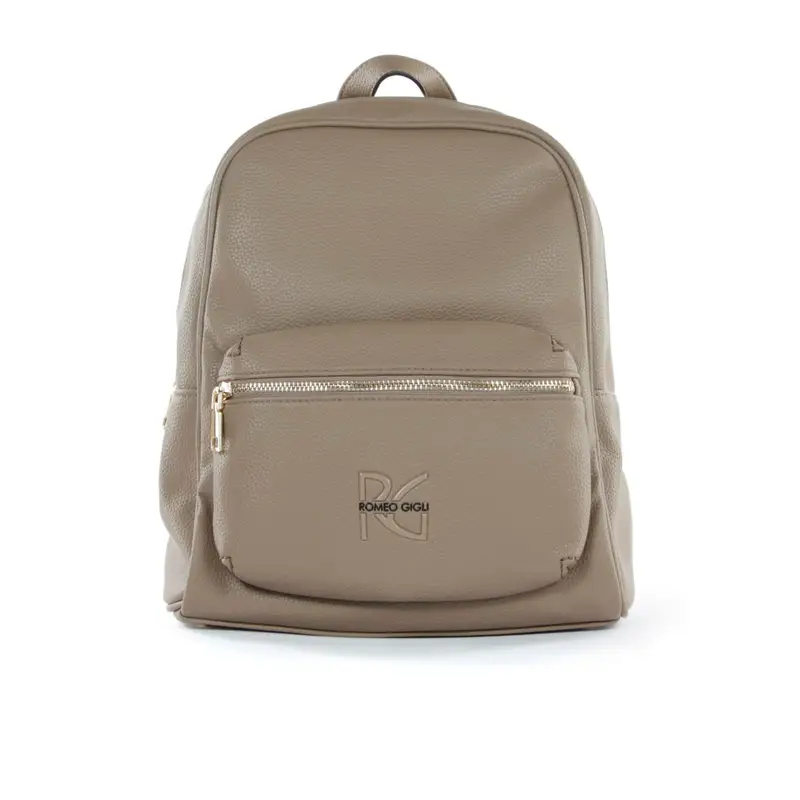 ROMEO GIGLI MILANO Zaino beige con tasca e logo