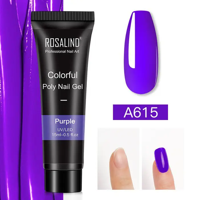 ROSALIND 15ml Poly Nail Gel Glitter Extensions soak off Lampada LED UV smalto per Gel semipermanente