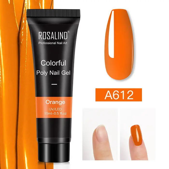 ROSALIND 15ml Poly Nail Gel Glitter Extensions soak off Lampada LED UV smalto per Gel semipermanente